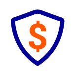 Dollar sign shield icon